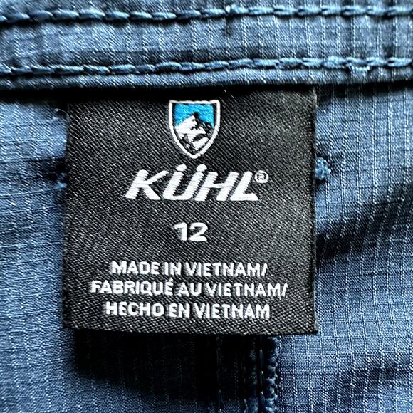 Kuhl Horizn Cargo Shorts UPF 50+ Reflex Roll Up Mid Rise Wicking Outdoor Blue 12 - Picture 3 of 7